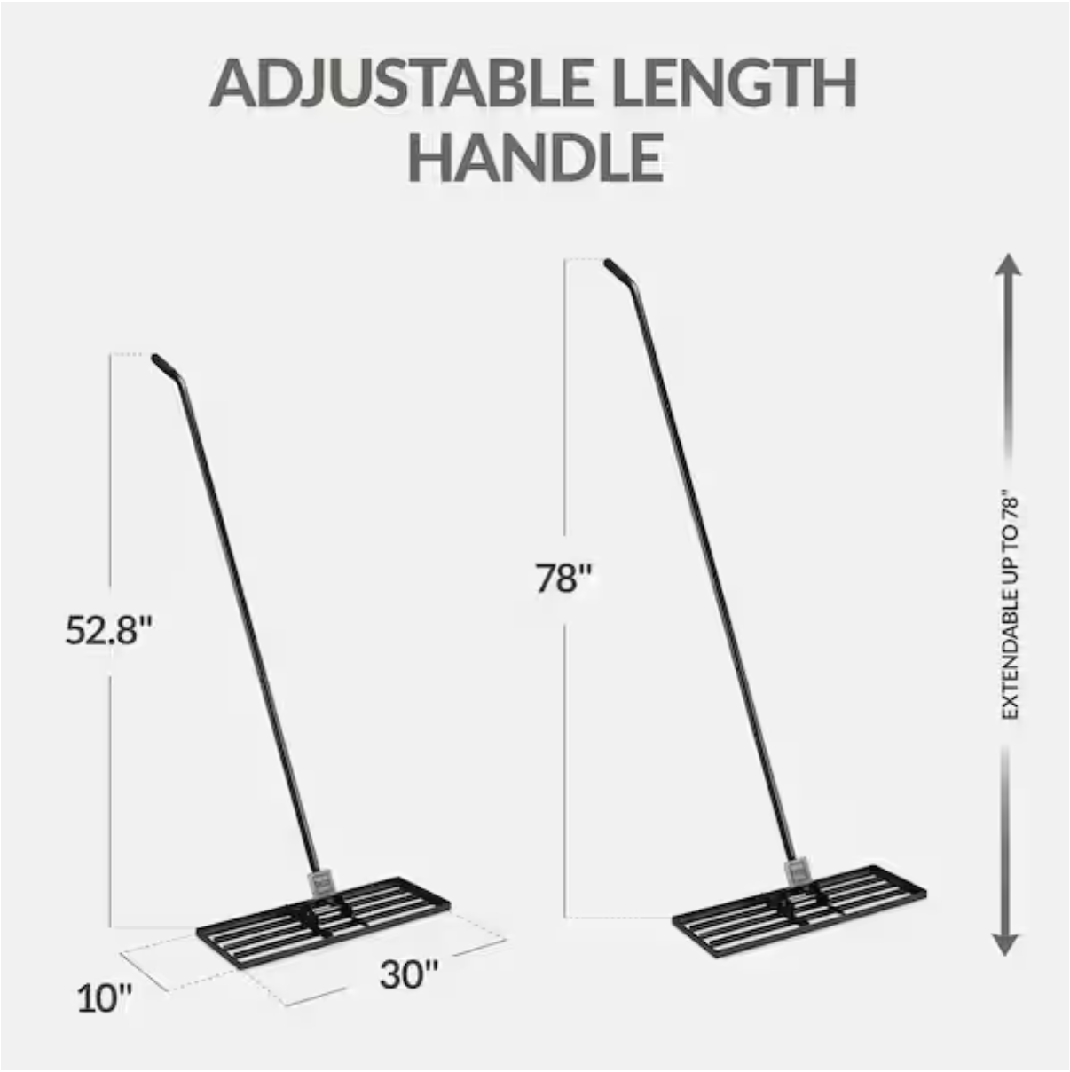 30 in by 10 in Lawn Leveling Rake