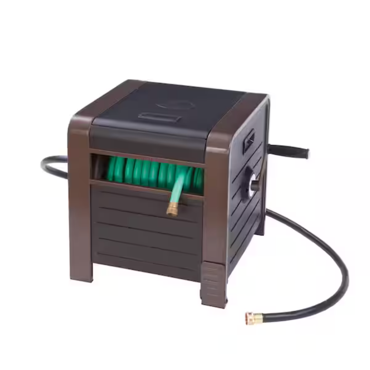200 ft. Bronze Steel Elegant Hose Box Garden Hose Reel